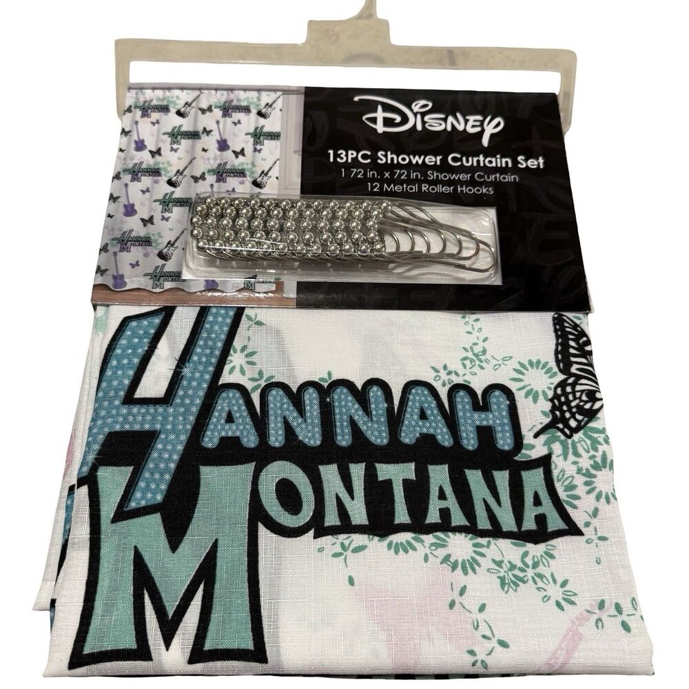 Disney‎ Hannah Montana 13 Pc Shower Curtain Set New